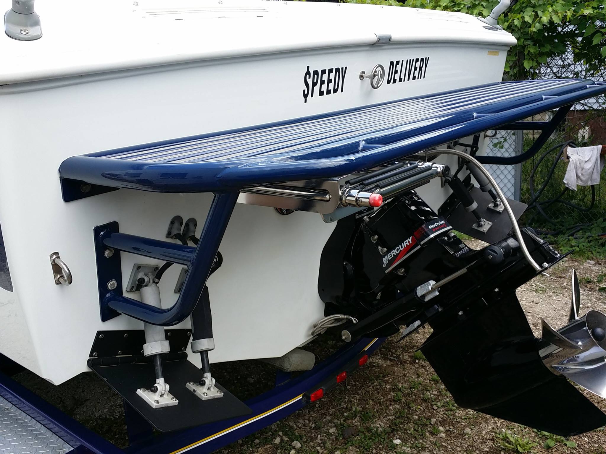 Boat stern after detailing