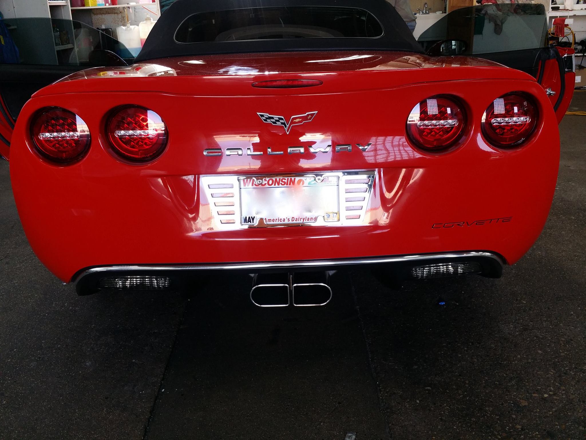 Corvette rear after complete detailing