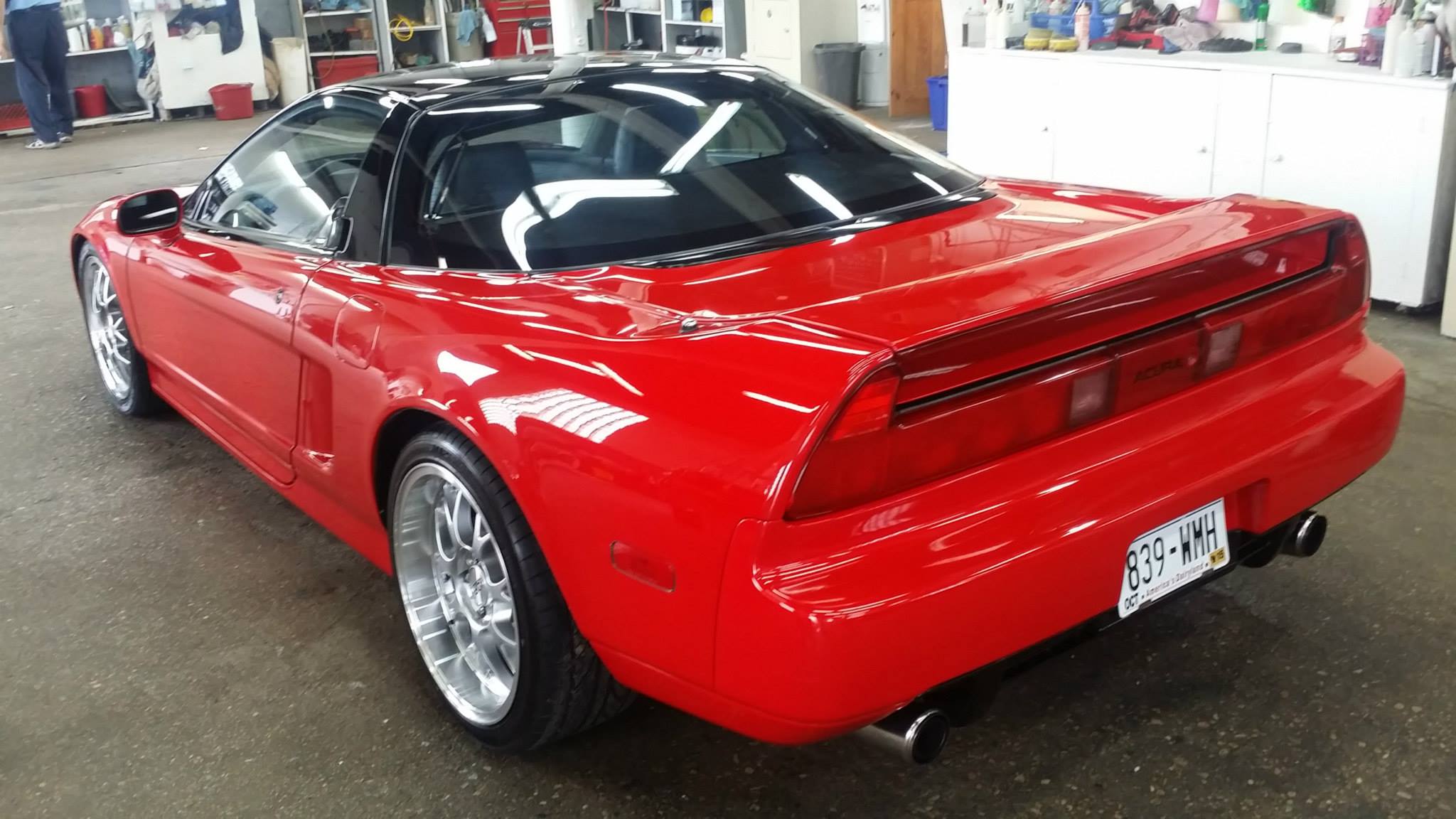 Acura NSX rear after complete detailing
