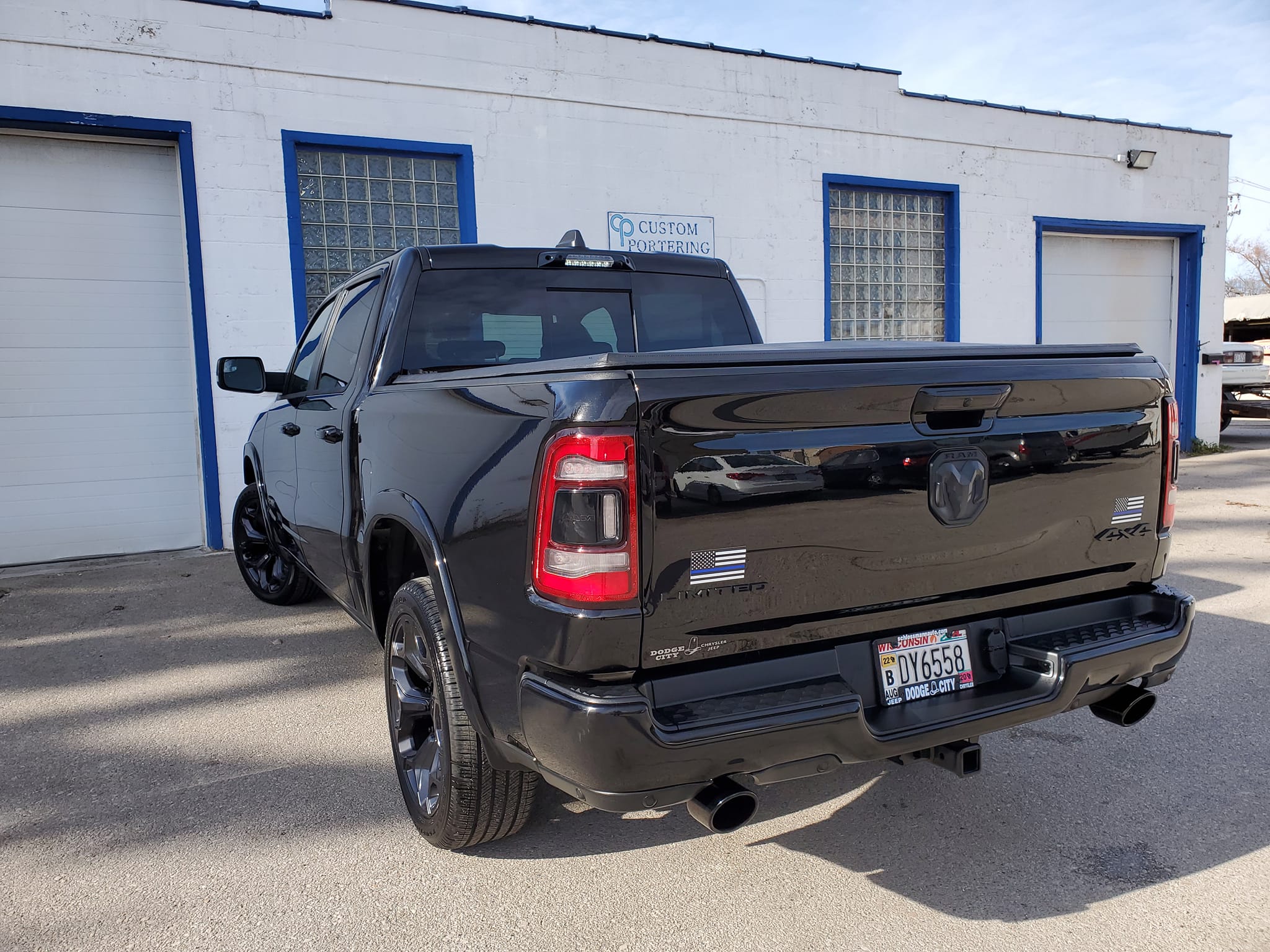 RAM 1500 Limited rear at CPB shop after detailing