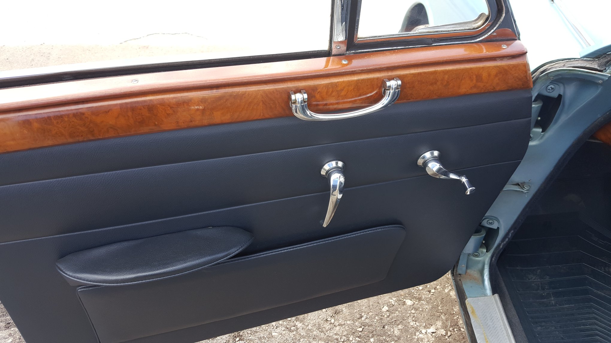 Jaguar Mark 2 door panel after interior detailing
