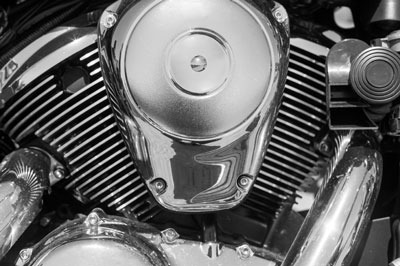 Gleaming chrome Harley-Davidson &mdash; Motorcycle detailing